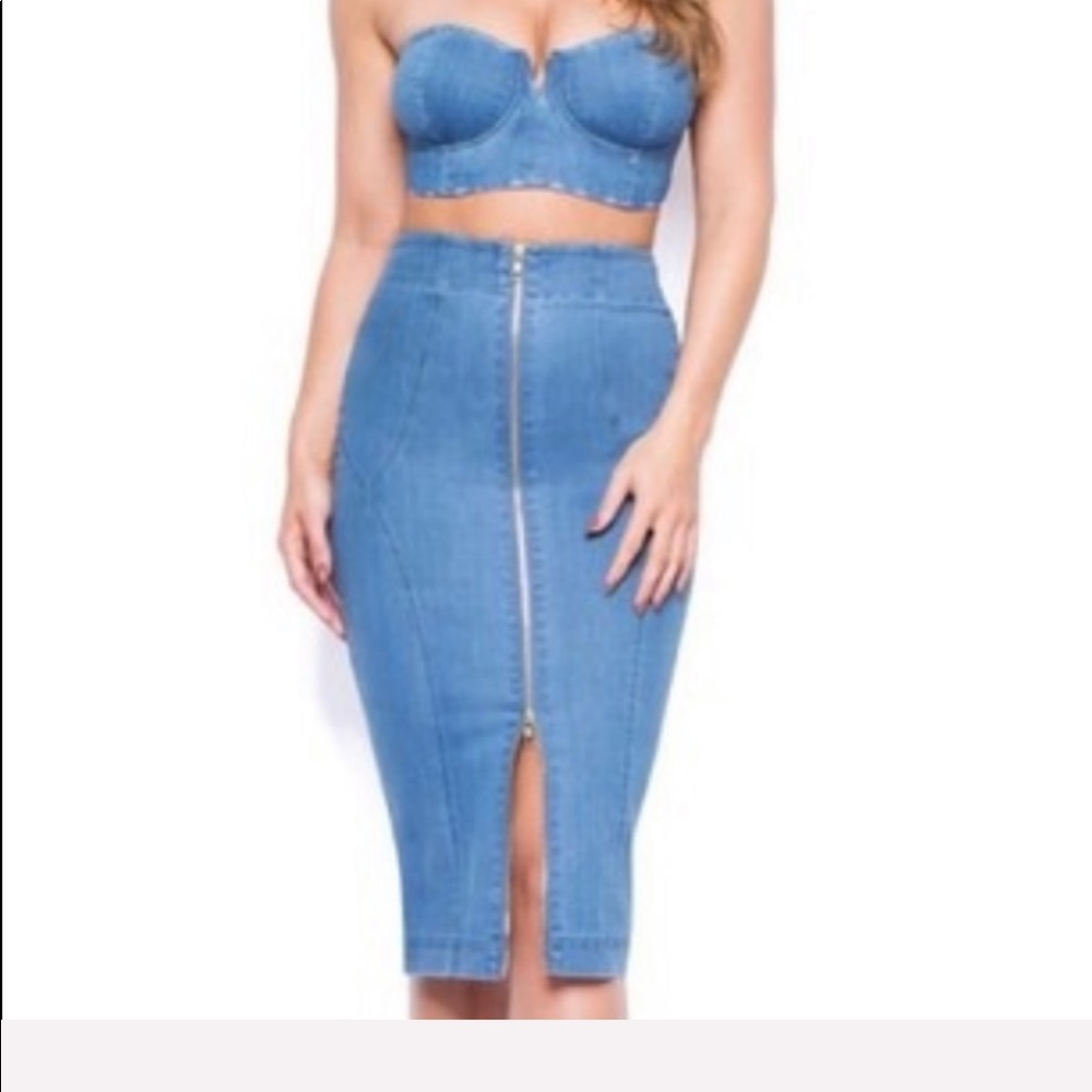Oh Polly Denim 2 Piece Set